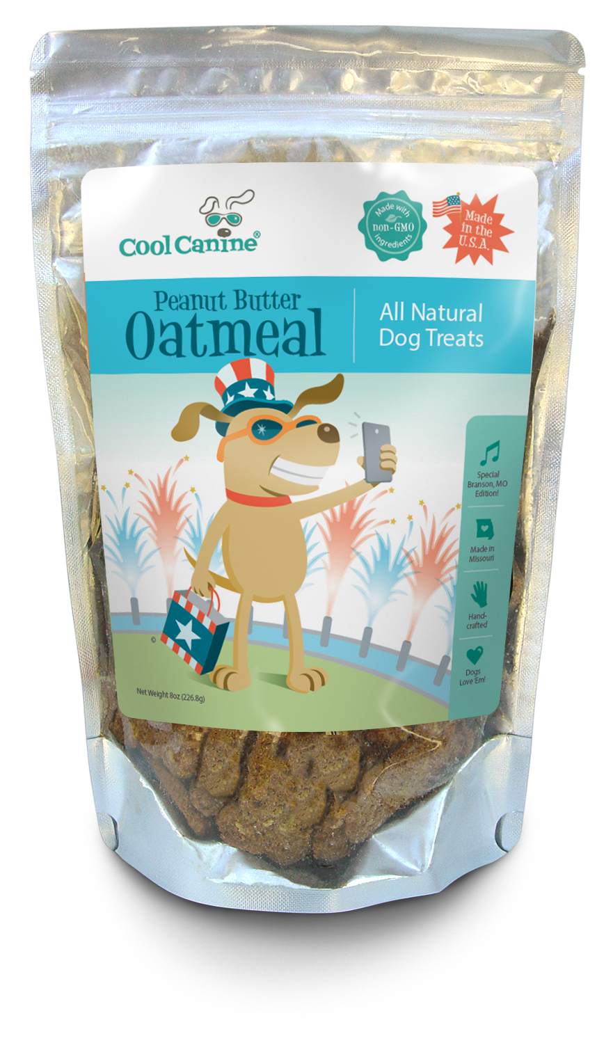 CC Peanut Butter Oatmeal Dog Treats-8oz